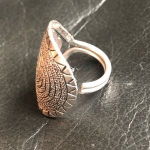 925 Silver Ring Bohemian Shield